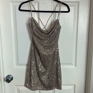 sequence mini dress